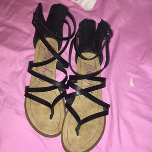 Black Strappy Sandals